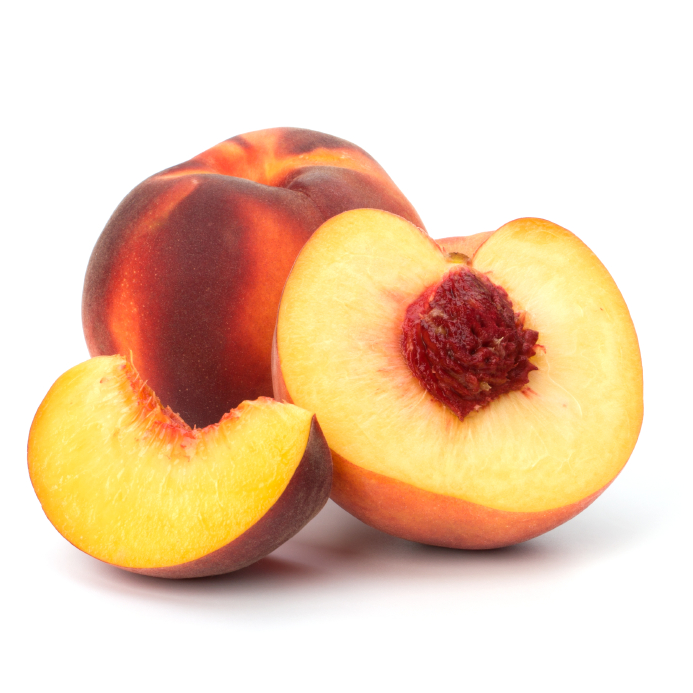 peach isolated on white background